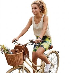 Yellow Tie Dye Biker Shorts - Runs small